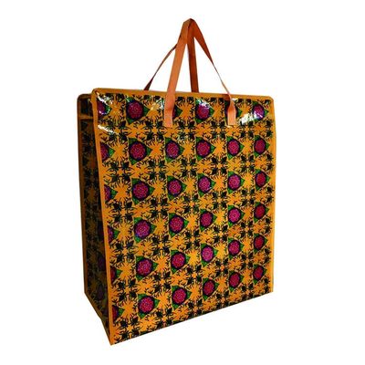 Eco Friendly Matte Laminated Woven Bags Shopping Tote Pp กระเป๋าสะพายผ้า CMYK การพิมพ์