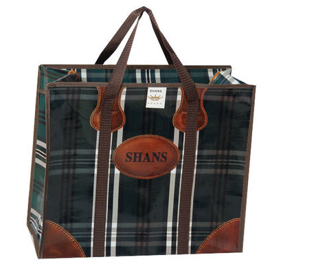 ผสมผสาน PP ใหม่ กระเป๋าซื้อขายสีชมพู Eco Bag ที่สามารถนําไปใช้ใหม่ได้